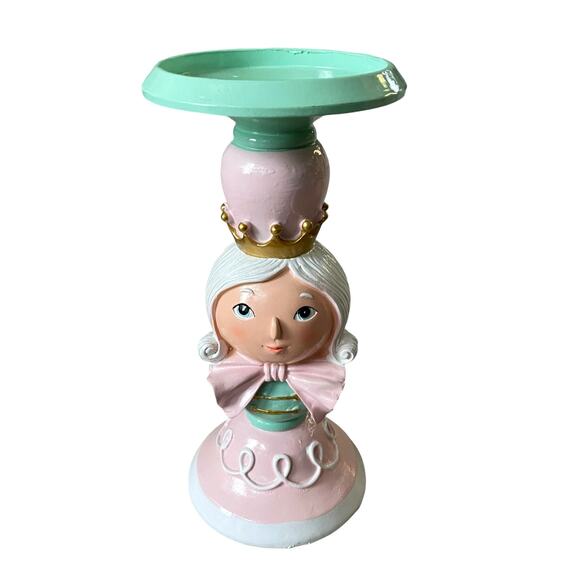 Cupcakes and Cashmere King & Queen Candle Holders Holiday Nutcracker Pastel New - Picture 9 of 16